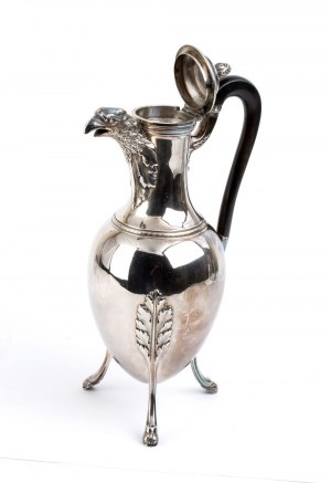 Large French silver coffee pot