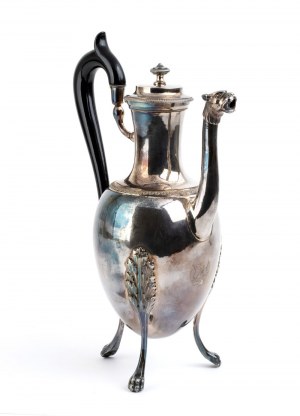 French silver coffee pot