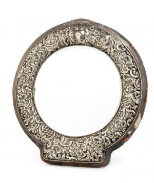 Miroir de table anglais en argent massif