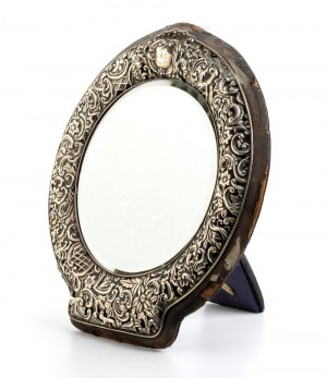 Sterling silver English table mirror