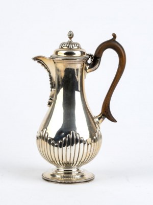 Angielski wiktoriański srebrny dzbanek do kawy