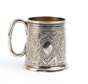 Mug de baptême écossais en argent massif de l'époque victorienne