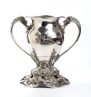 A Canadian sterling silver large two-handled Presentation Cup