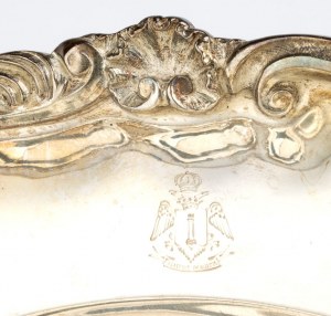 Three italian silver salvers