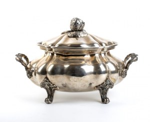 Italian silver soup tureen