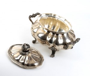 Italian silver soup tureen