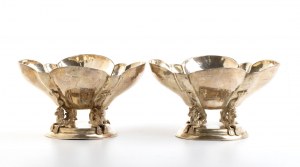 A pair of German silver bowls