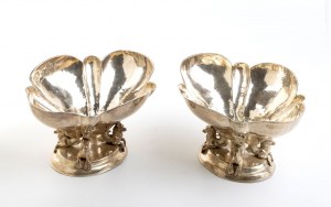 A pair of German silver bowls
