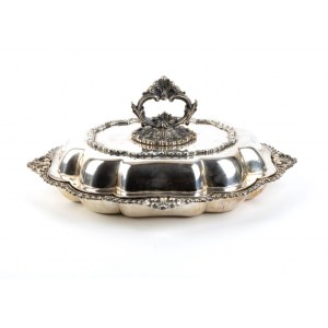 Italian silver entrée dish