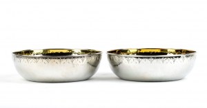 Dwie włoskie srebrne miski