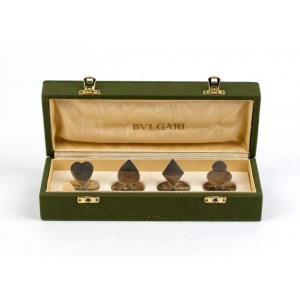 Asprey & Co Ltd Four sterling silver English playing card placeholders