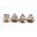 Asprey & Co Ltd Four sterling silver English playing card placeholders