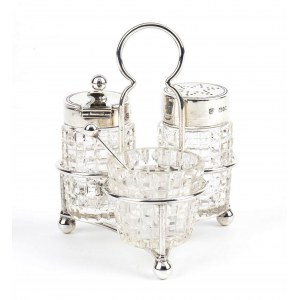 Hukin & Heath, John Thomas Heath & John Hartswore Middleton English Victorian sterling silver cruet set