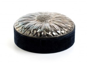 Italian velvet box with silver insert