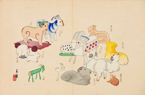 Kawasaki Kyosen (1877-1942), Koza/owca, Osaka, 1918