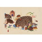 Kawasaki Kyosen (1877-1942), Świnia/dzik, Osaka, 1918