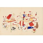 Kawasaki Kyosen (1877-1942), Królik, Osaka, 1918