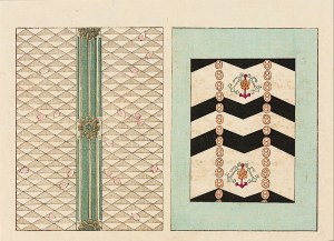 Furuya Kōrin (1875-1910), Yamada Naosaburo (1866-1932), Tessuto per kimono, Kyoto, 1897