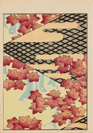 Furuya Kōrin (1875-1910), Yamada Naosaburo (1866-1932), Tessuto per kimono, Kyoto, 1897