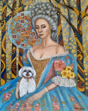Beata Puskarczyk, Lady with a Maltese, 2024