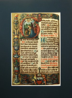 Card from the missal of Erasmus Ciołek made on parchment in the 16th century,1935.