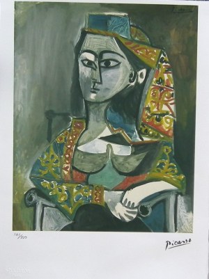 Pablo Picasso(1881-1973), Portrét ženy v tureckých šatách, 1995(1955)