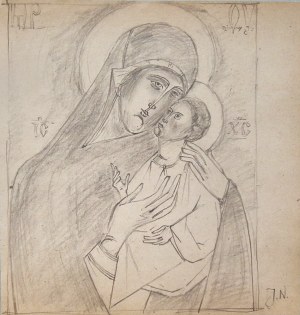 Jerzy Nowosielski (1923-2011), Mère de Dieu avec l'enfant