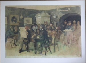 Józef Rapacki(1871-1929), Interno del caffè