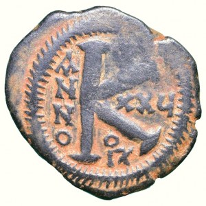 Justinian I. 527-565, AE 1/2 follis