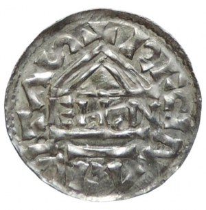 Bavaria, Henry II. 2nd reign 985-995, denarius Hahn 22c ELLN under the die