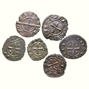 Italy, Brindisi/Fridrich II/Conrad I. and II. Hohenstaufen 1197-1250, AE denaro 5x
