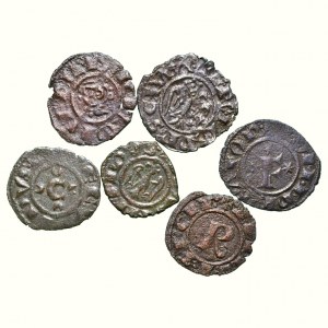 Italy, Brindisi/Fridrich II/Conrad I. and II. Hohenstaufen 1197-1250, AE denaro 5x