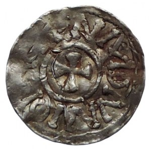 Sasko, Bernhard I. 973-1011, Denár Dbg. 589 patina