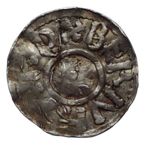 Sasko, Bernhard I. 973-1011, Denár Dbg. 589 patina