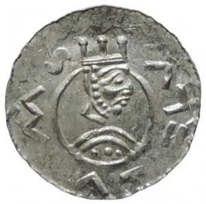 Vratislav II, denár Cach 354 vysoká koruna
