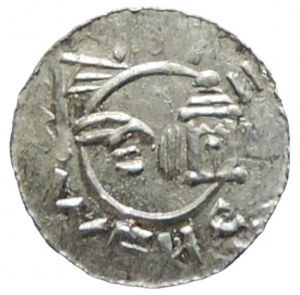 Vratislav II, denarius Cach 354 high crown