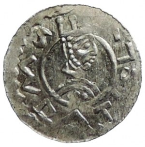 Vratislav II, denarius Cach 354 high crown