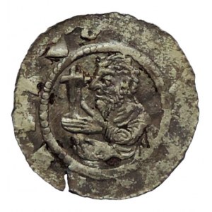 Soběslav I. 1125-1140, denár Cach 572 nastř.