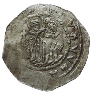 Vladislav II. 1140-1172, denario Cach 587 al rovescio 1 palla a sinistra