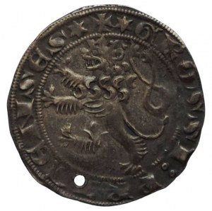 Wenceslas II. 1278-1305, Prague groschen Sm.1 hole 3
