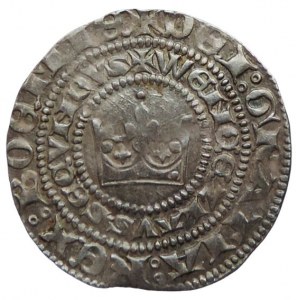 Václav II. 1278-1305, pražský groš Sm. 2 nep.ned.