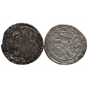 Karel IV., Václav IV., pražský groš 2ks