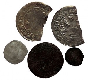 Cheb city 15th century, penny + convolut 4pcs various
