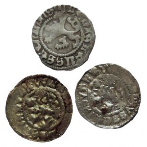 Vladislav II. Jagellonský 1471-1516, bílý peníz dvoustranný 2ks + bílý peníz jednostranný