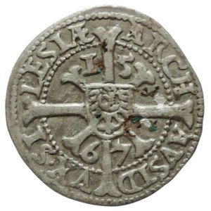Maxmilián II. 1564-1576, 1 krejcar 1567 Vratislav-Leve