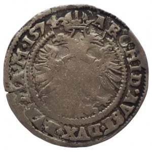 Maxmilián II. 1564-1576, bílý groš 1574 Praha-Harder