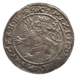 Maxmilián II. 1564-1576, bílý groš 1574 Jáchymov-Geitzkofler