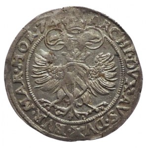 Maxmilián II. 1564-1576, bílý groš 1574 Jáchymov-Geitzkofler