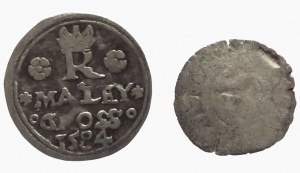 Rudolf II. 1576-1611, malý groš 1584 Jáchymov - Hofmann + bílý peníz 1593 Kutná Hora 2ks