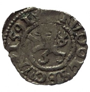 Rudolf II. 1576-1611, white penny 1591 Kutná Hora-Šatný